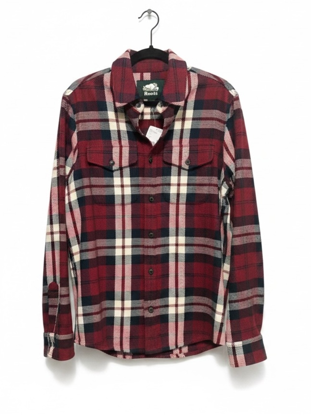 Roots Plaid Button-Up Shirt Red